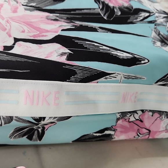 Nike Hyper Femme Long Sleeve Floral Printed Dress in Topaz Mist - Picture 6 of 11